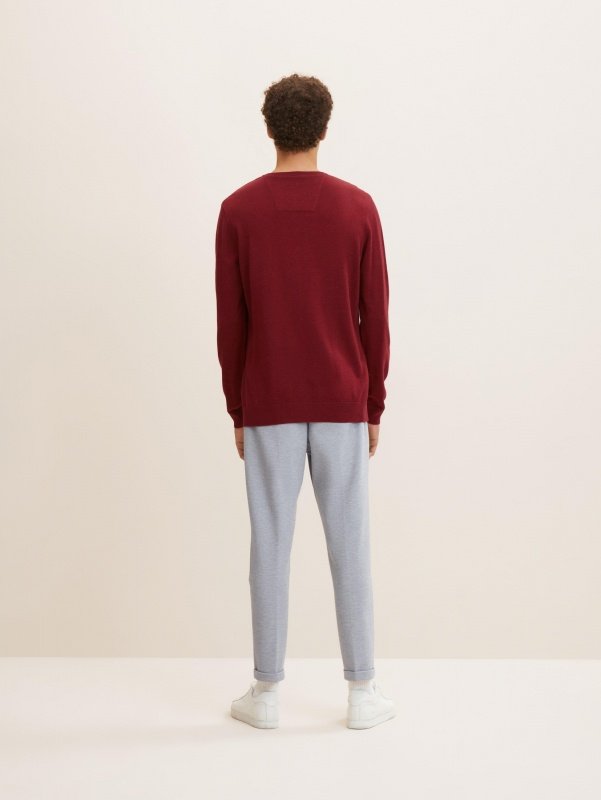 Джемпер Tom Tailor BASIC CREW NECK SWEATER Бордовый XXL, фото №2