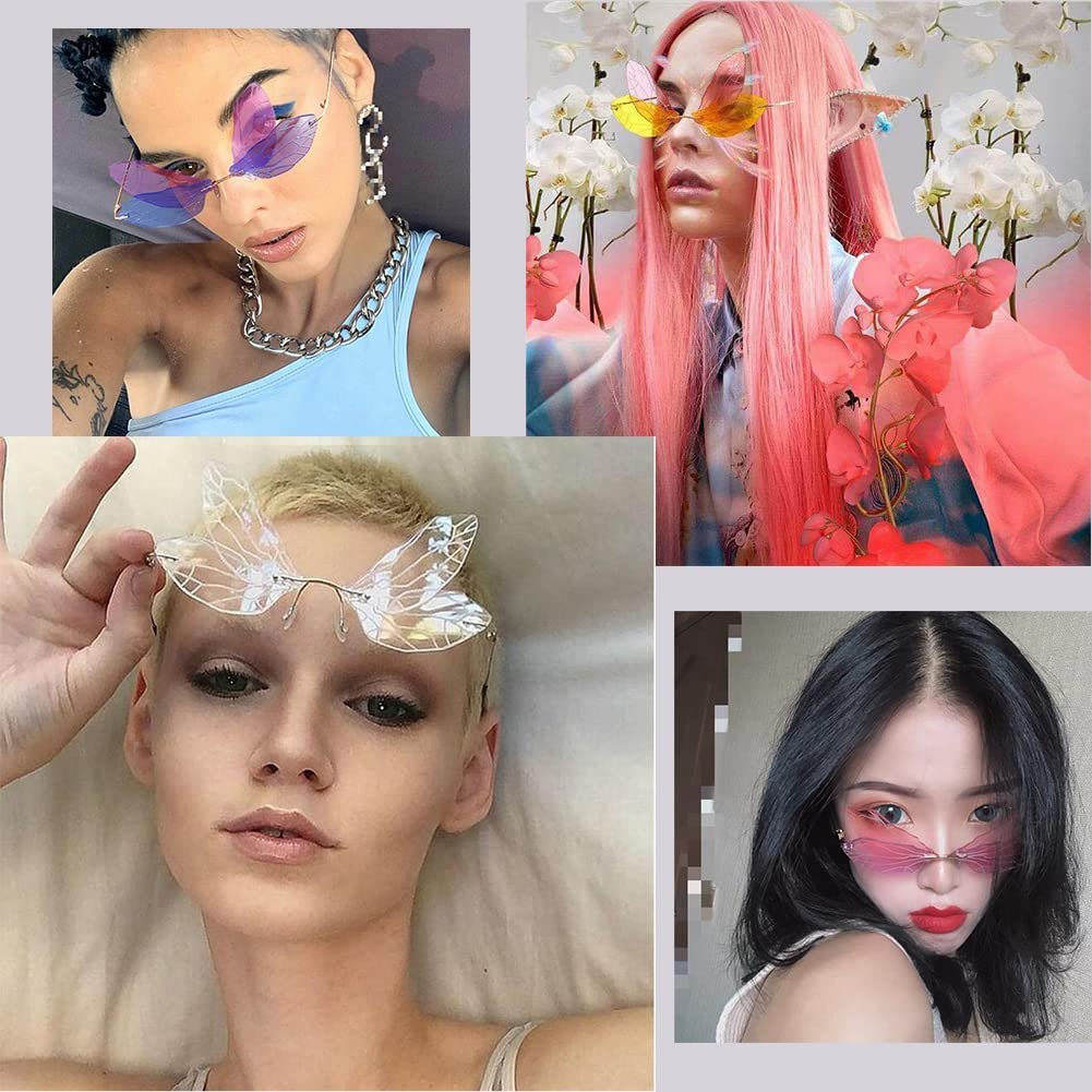 Без оправи RUNHUIS Cонцезахисні окуляри Dragonfly Вінтаж Ретро, фото №4