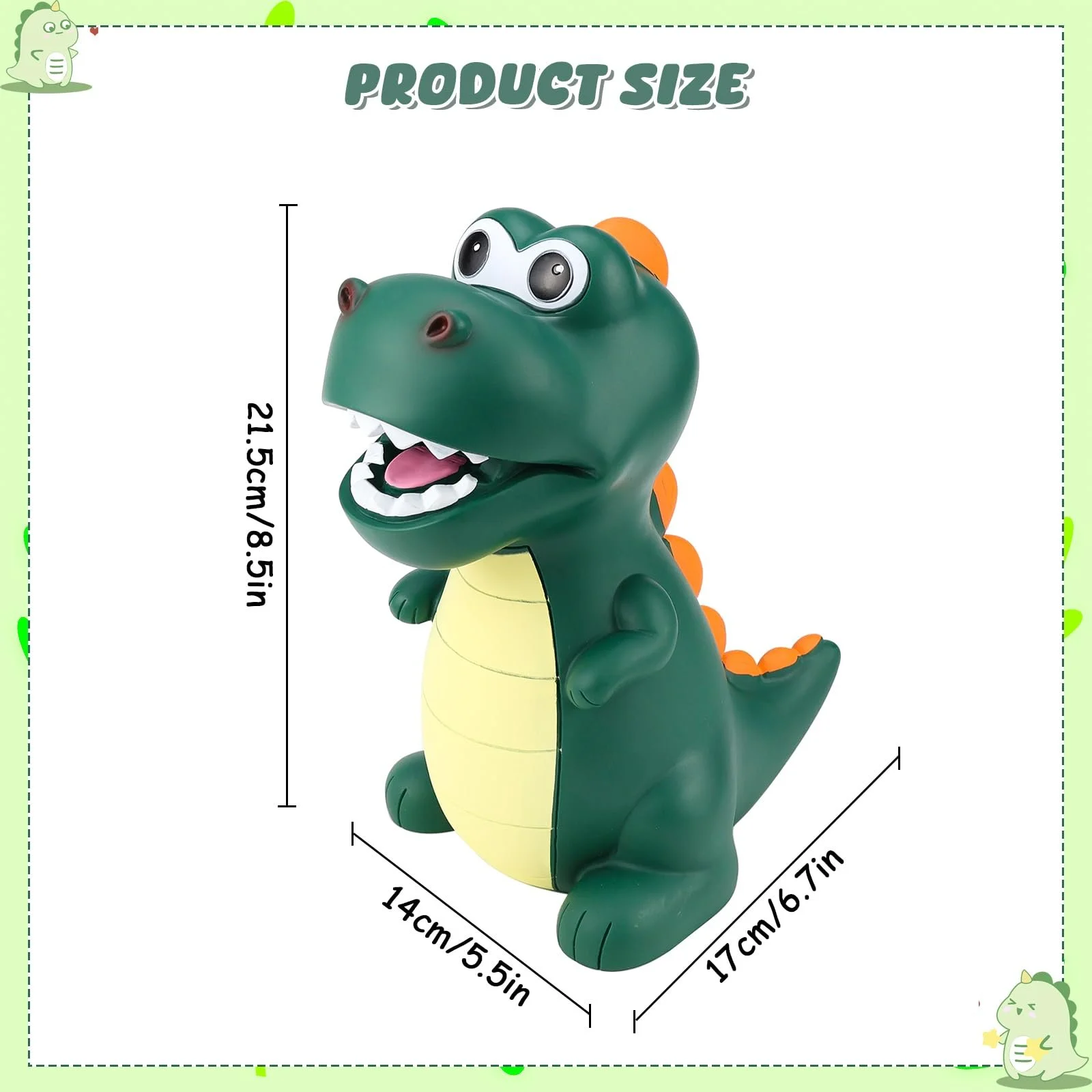 Скарбничка CHRI Динозавр ПВХ Декоративна, фото №2