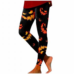 Легінси Спортивні bgyujn Halloween Тематичні Принт Обтислі Підвищена талія Для фітнесу Для дівчат 152 - Фото 1