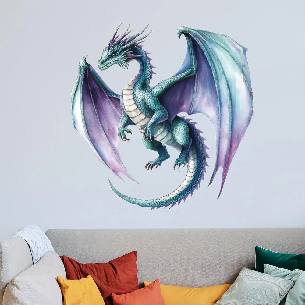 Наклейка на стіну SUPERDANT Дракон Велика Кольорова, фото №1