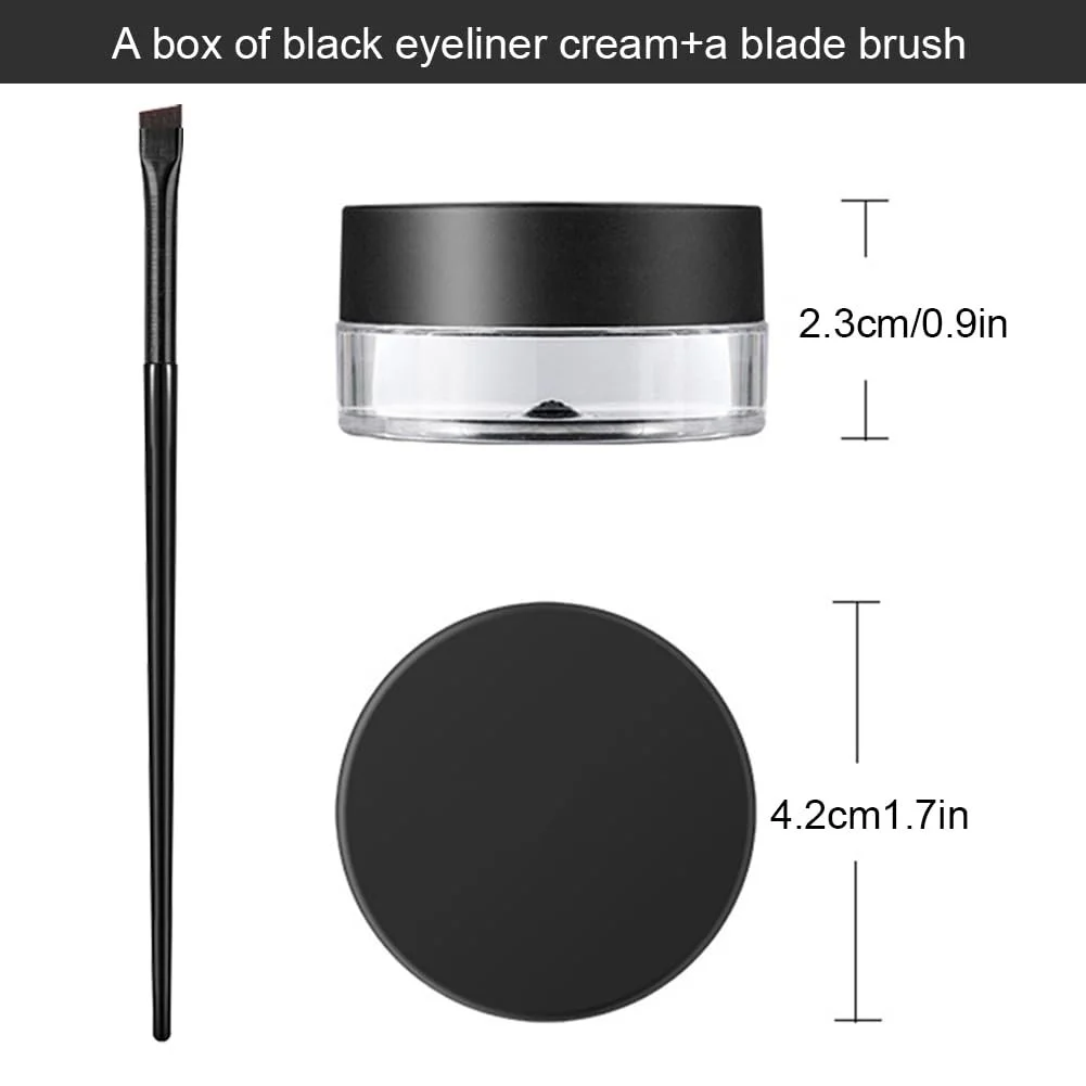 Набір гелевих підводок для очей 2 в 1 Чорний водостійка, фото №2