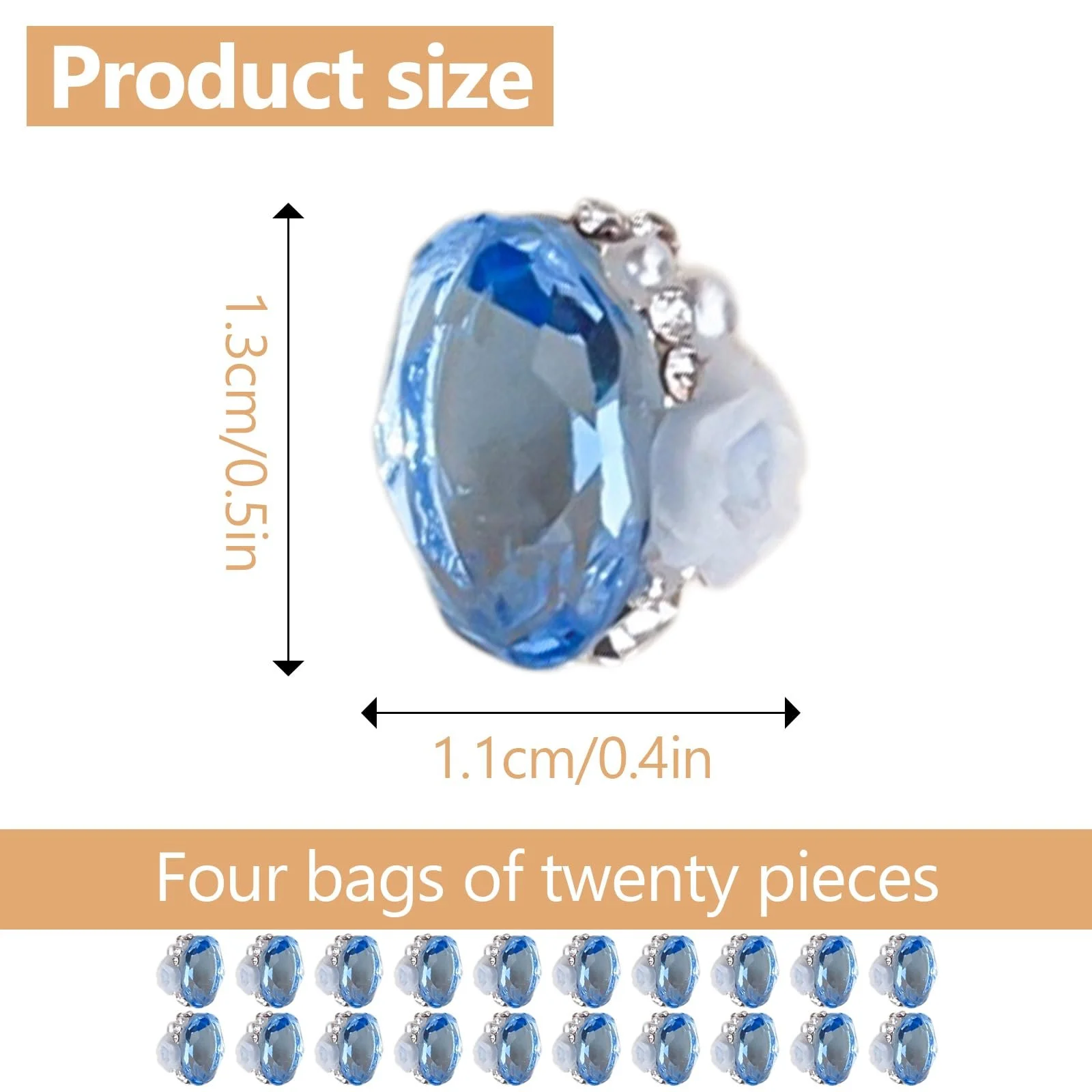 Стразы Цветочные Прямоугольные Разноцветные 4 шт, фото №6 Стразы Цветочные Прямоугольные Разноцветные 4 шт, фото №6