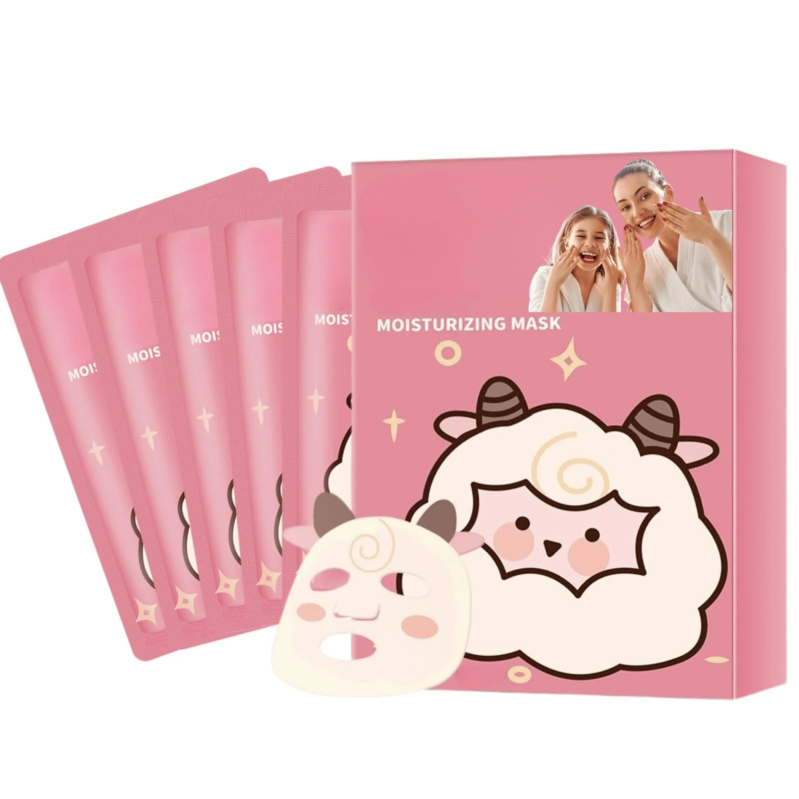 Тканинна маска для обличчя Зволожуюча маска для обличчя з дизайном тварин, фото №1