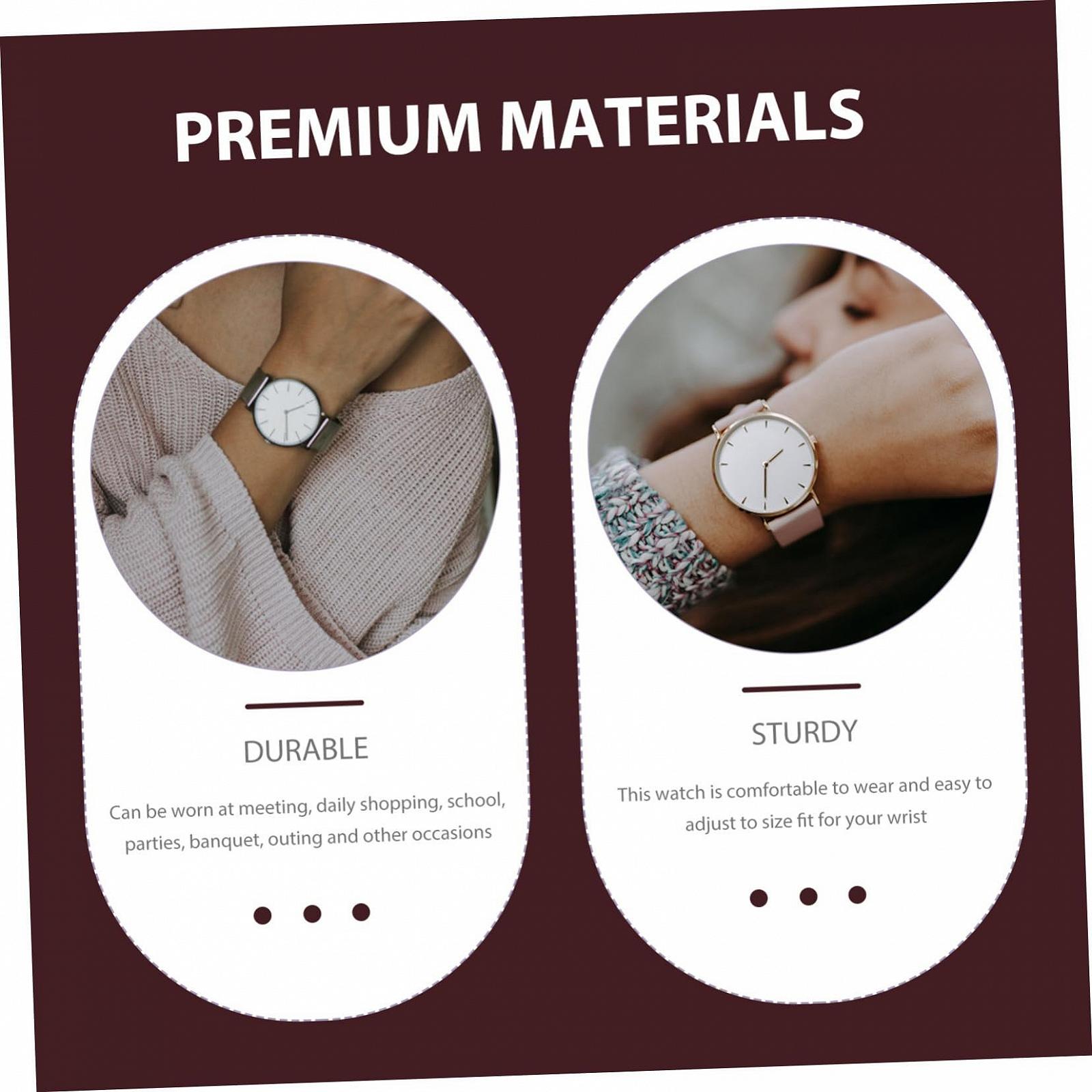 Аналоговые Женские Часы PartyKindom Коричневый Ремешок, фото №8