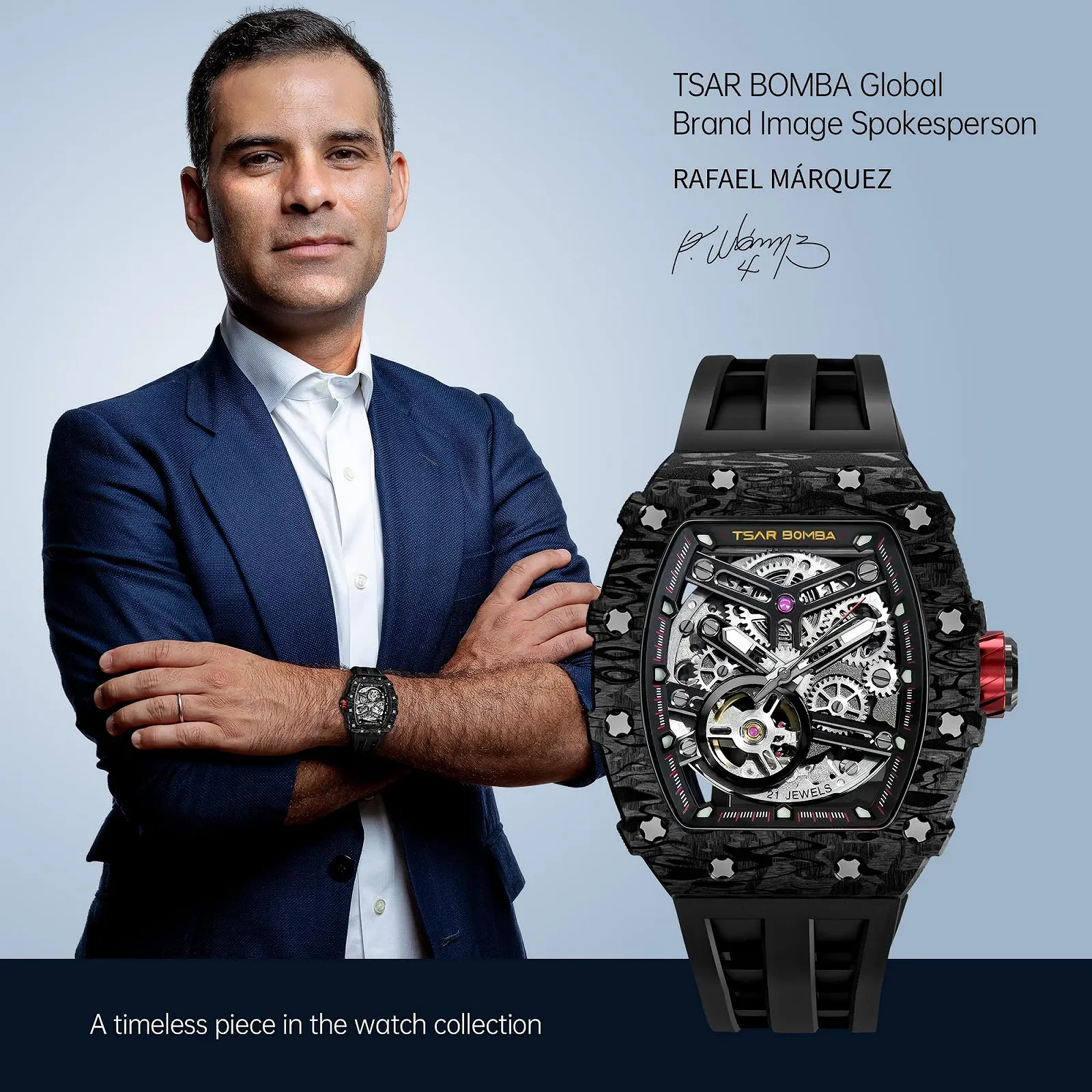 Механические часы мужские TSAR BOMBA Автоматические Японский механизм Сапфировое стекло 50 м Водонепроницаемые Силиконовый ремешок TB8208, фото №4 Механические часы мужские TSAR BOMBA Автоматические Японский механизм Сапфировое стекло 50 м Водонепроницаемые Силиконовый ремешок TB8208, фото №4