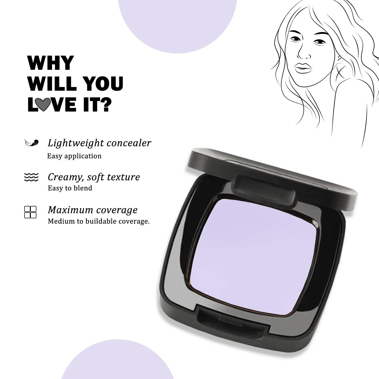 Коректор Lola Make-up Cream Perfect Purple No. 006, фото №4