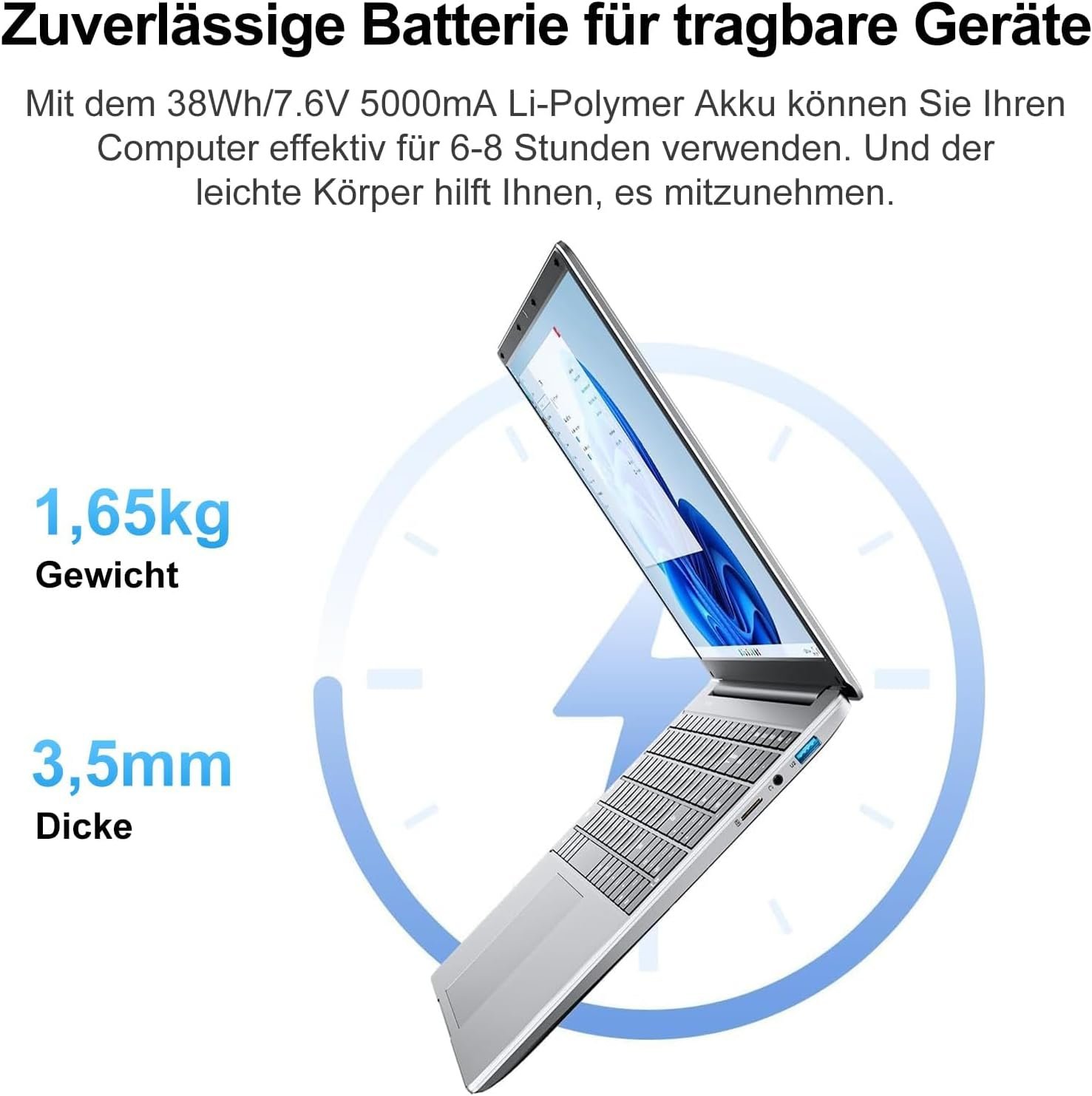 Ноутбук 15.6" Jumper EZbook S7 Hi Intel Celeron 5205U RAM 12GB SSD 128GB + SSD 512GB Win11 (UKR), фото №6