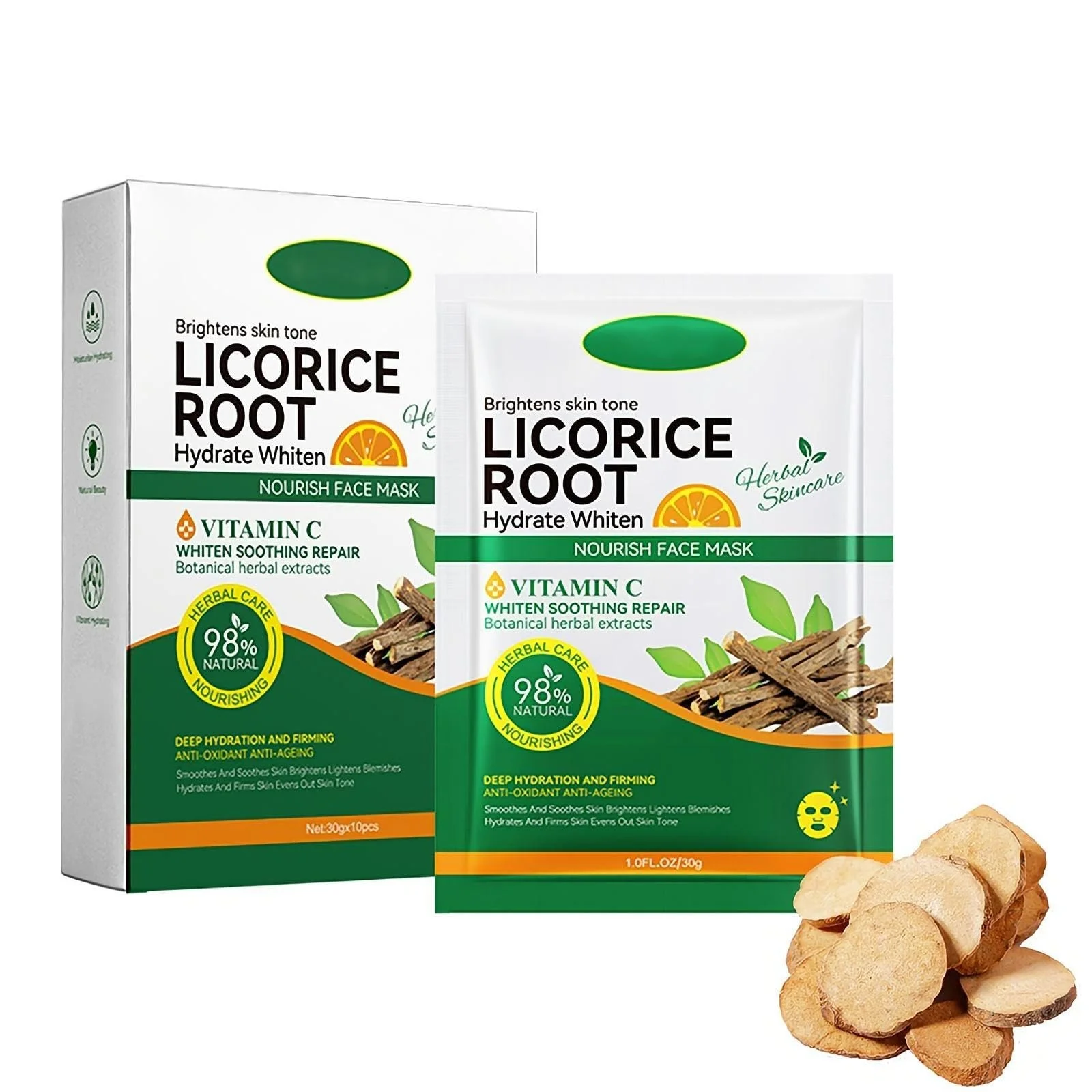 Тканинна Маска для Обличчя Liquorice Vc Зволожуюча та Освітлююча, фото №1 Тканинна Маска для Обличчя Liquorice Vc Зволожуюча та Освітлююча, фото №1