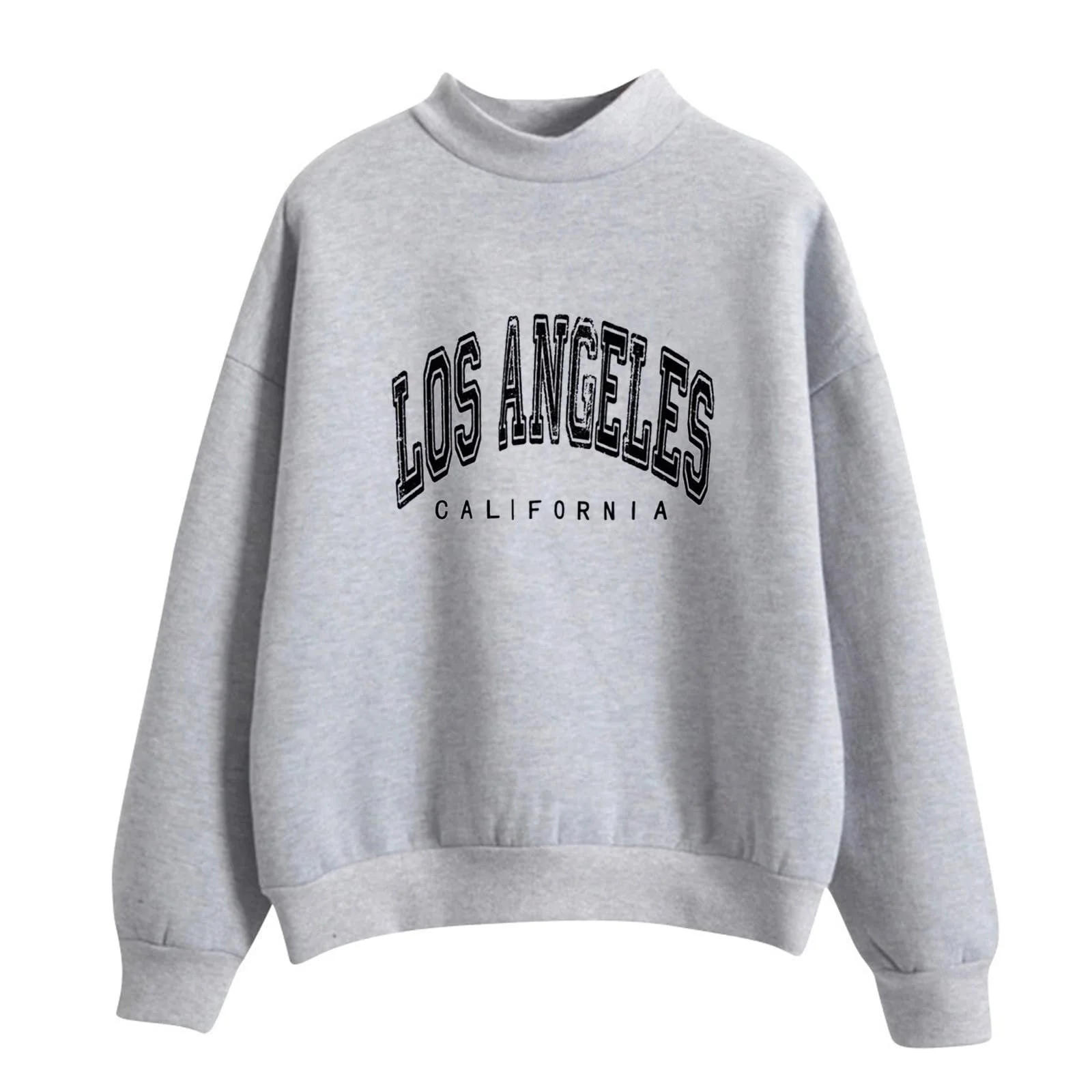 Жіночий світшот з принтом Los Angeles, Каліфорнія, круглий виріз, фото №1