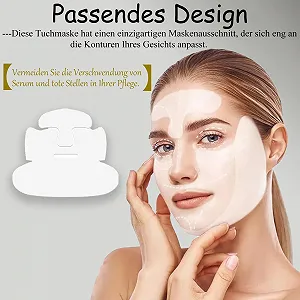 Маска Тканевая Soleneva Collagen с коллагеном и ретинолом для лица для уменьшения морщин, V-Line маска для удаления двойного подбородка, антивозрастная маска для сухой кожи, 6 шт synthetic.ua - Фото 1