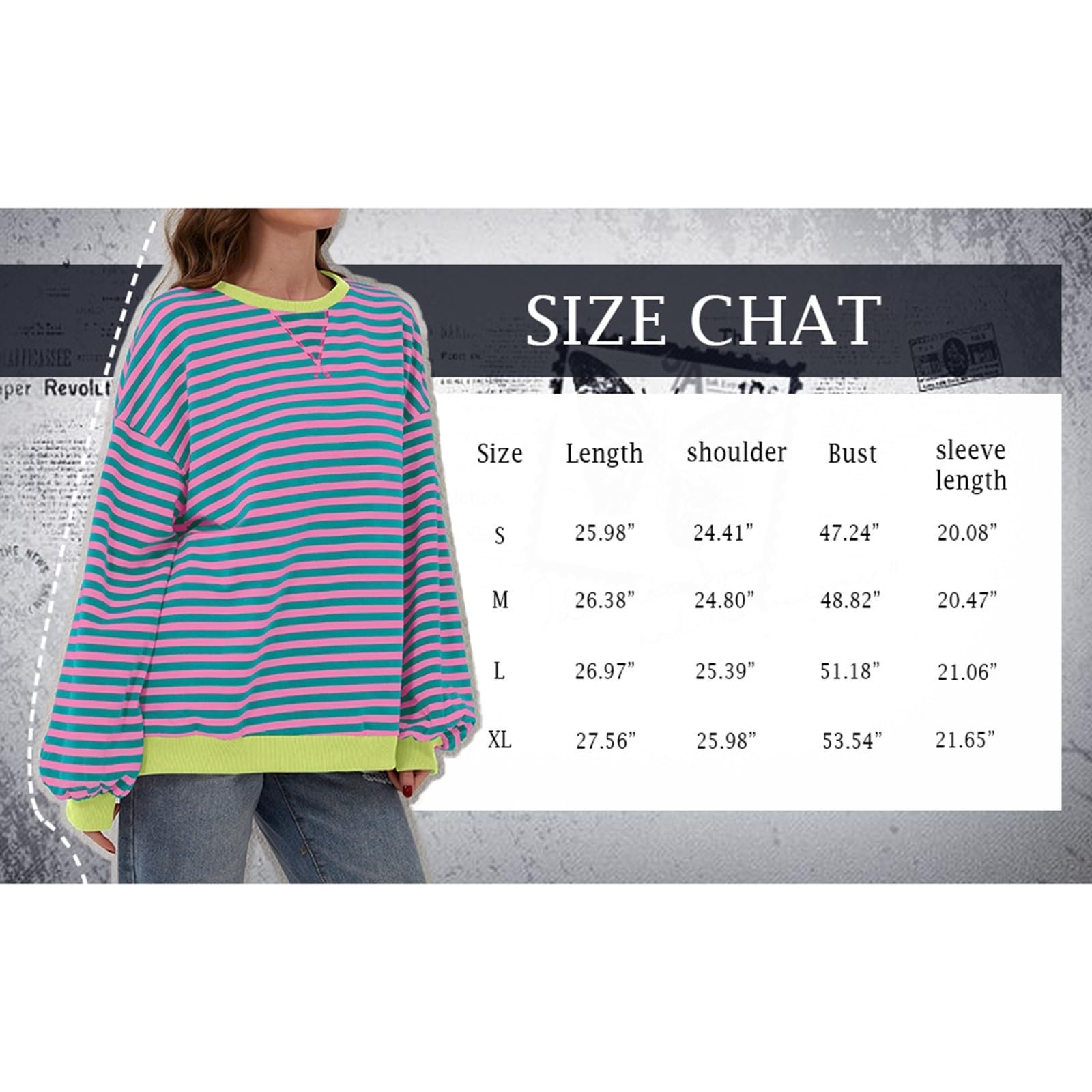 Пуловер NNGOTD Жіночий Смугастий Oversize, фото №7