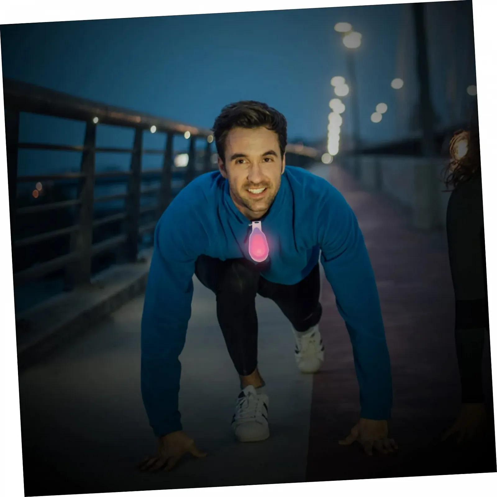 Фонарик Kisangel с клипсой, 2 шт, ночной, для бега, светоотражающий, LED, фото №2