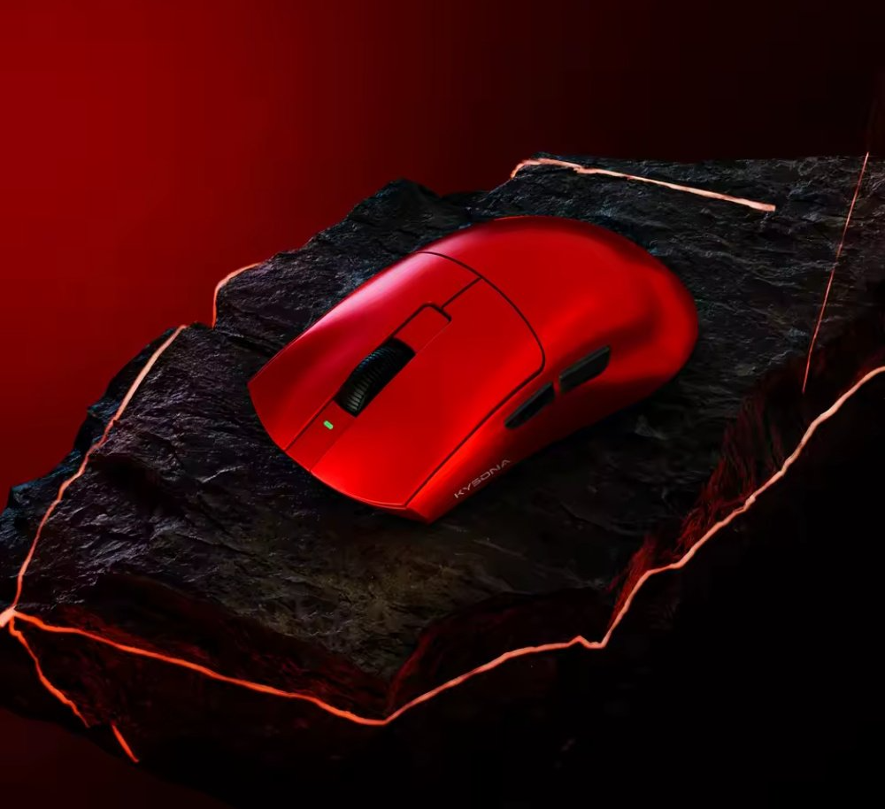 Ігрова мишка KYSONA Jupiter Ultra Red PAW3950 30000DPI 8000Гц 750IPS 50G, фото №3