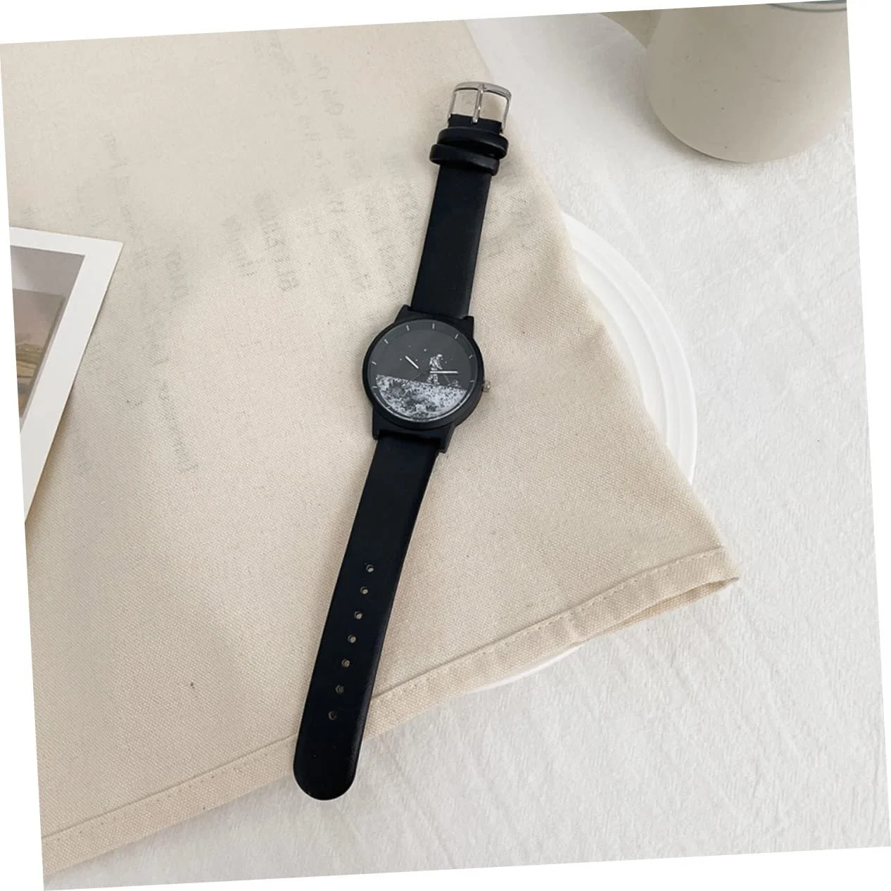 Часы OATIPHO Астронавт Рождественский подарок Маленькие Женские Мужские Кожа, фото №2