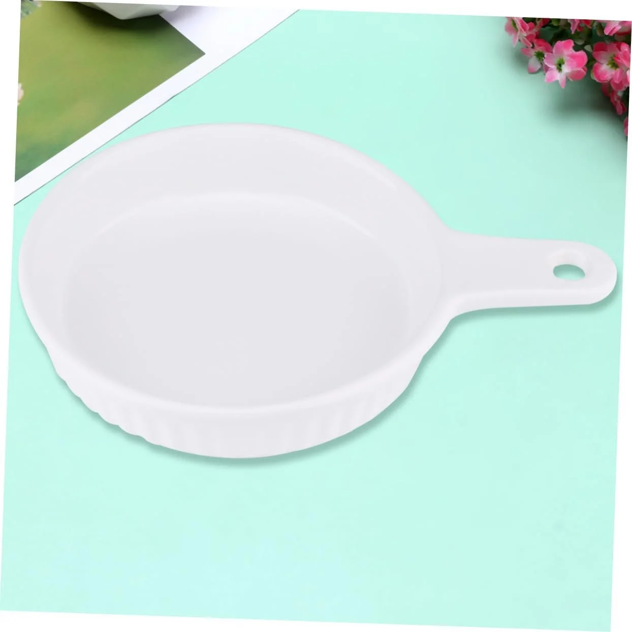 Форма для запікання VALICLUD Кругла З ручкою Термостійка White, фото №6 Форма для запікання VALICLUD Кругла З ручкою Термостійка White, фото №6