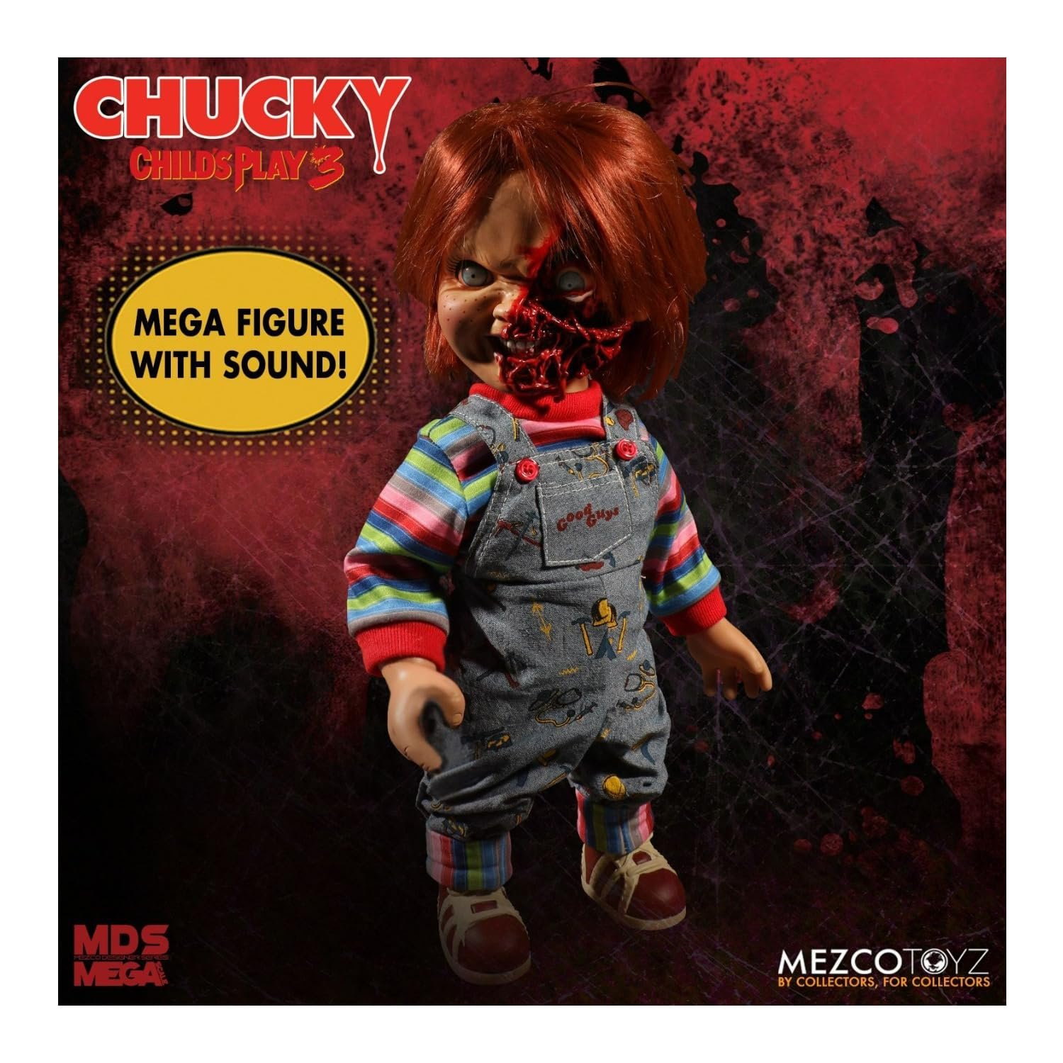 Фігурка Mezco Child's Play 3: Chucky Pizza Face Version Standard, що говорить, фото №8
