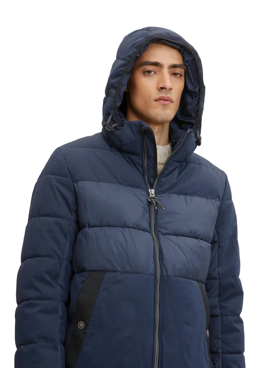 Куртка Tom Tailor puffer jacket mix Темно-синій XXXL, фото №3
