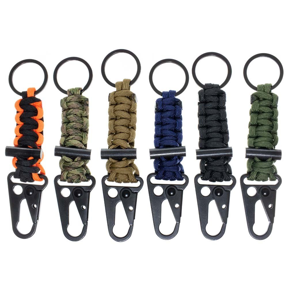 Брелок West Coast Paracord Survival Карабин, паракорд, 250 кг, черный + койотский коричневый, фото №4