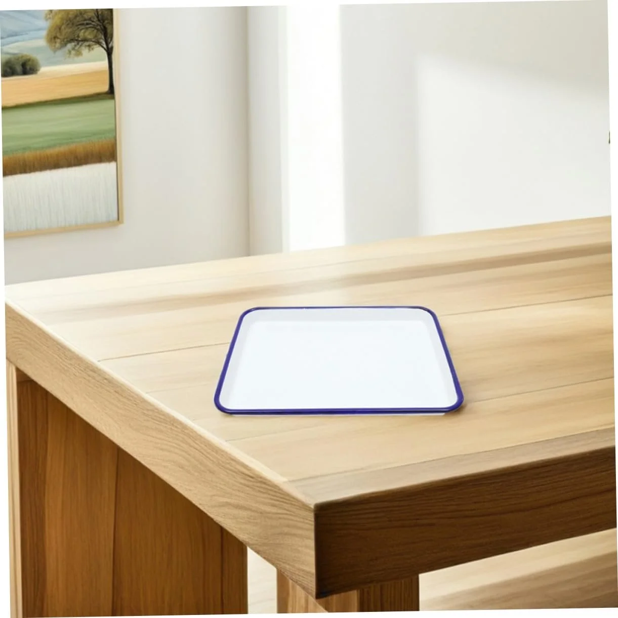 Набор форм для запекания и противней 26x18 см 30x20 см эмалированные белые в ретро-стиле, фото №5