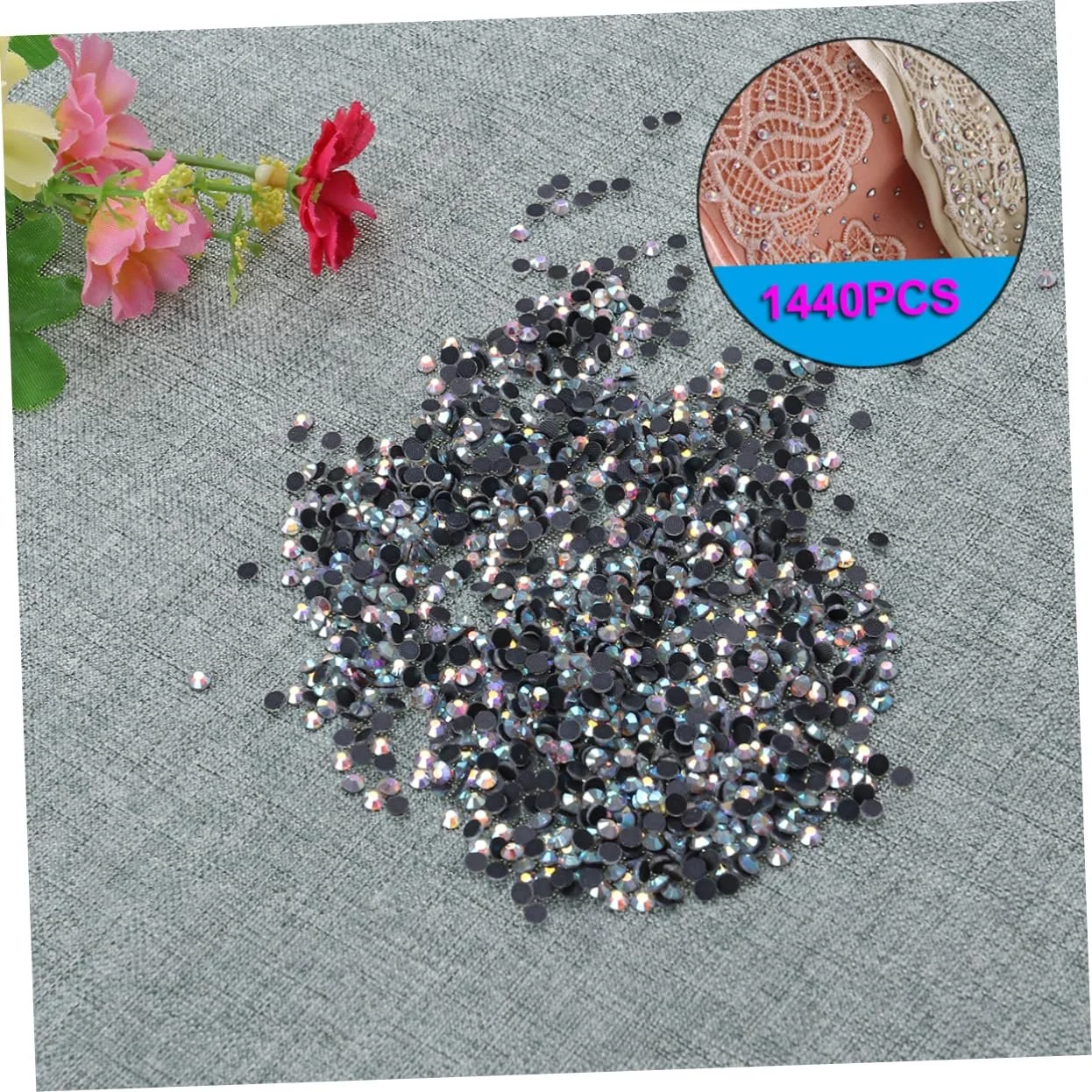Кристали Lurrose 1440 штук з плоскою задньою частиною, фото №8