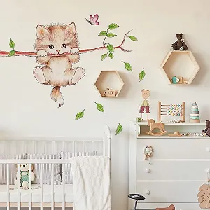 Настінна наклейка WandSticker4U Cat 70 x 55 см synthetic.ua - Фото 1