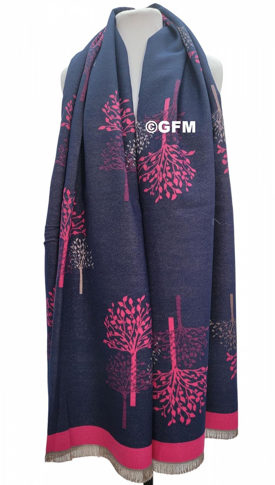 Пашміна GFM з візерунком шовковиці (SA-MBPSH), фото №7