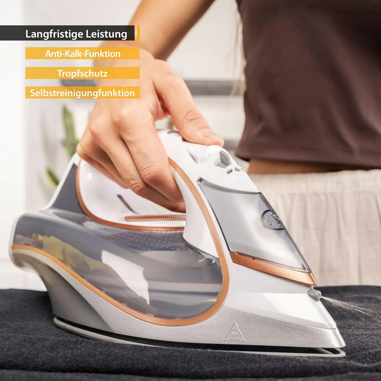 Утюг TZS First Austria 2800-3200 W с керамической подошвой Белый, фото №3