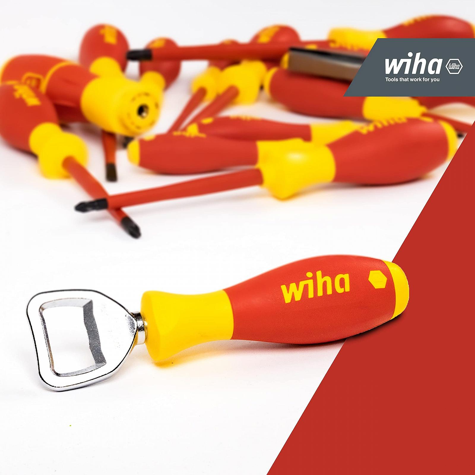 Викрутка Wiha LiftUp 26one® 13 шт з подвійним набором бітів у рукоятці PH PZ Slotted Torx (43895) з відкривачкою SoftFinish® Tool Handle, фото №6