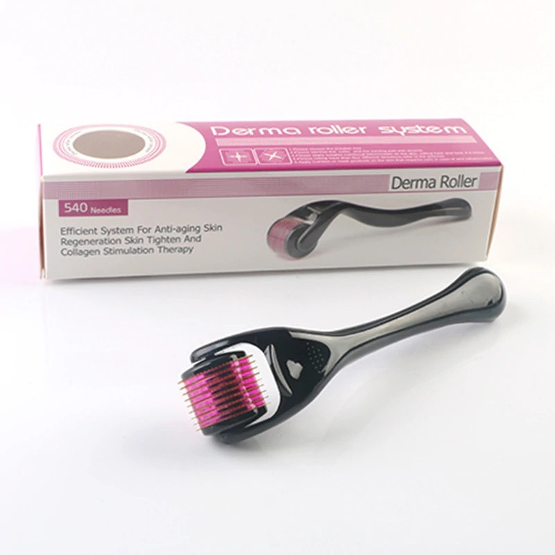Мезороллер для кожи DERMA ROLLER 540 иголок 0.5 mm Black (kz033-R), фото №1