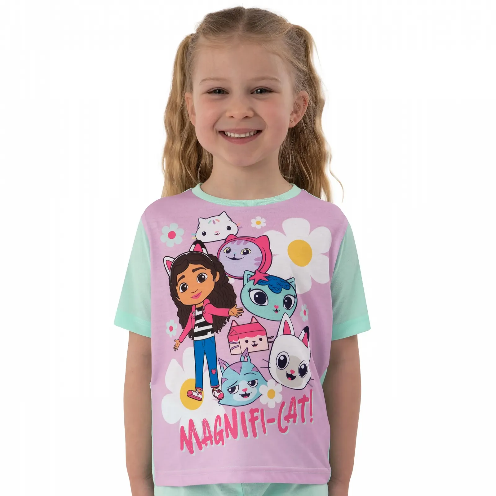 Піжама DreamWorks Gabbys Dollhouse Дитяча з короткими рукавами Літня Мила для дівчаток, фото №3 Піжама DreamWorks Gabbys Dollhouse Дитяча з короткими рукавами Літня Мила для дівчаток, фото №3