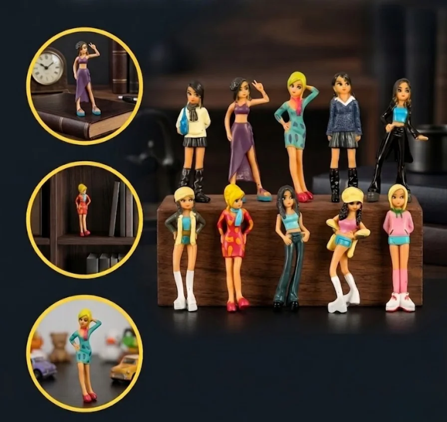 Набор фигурок Fashion Girls, 10 шт, 6,5 см, фото №6
