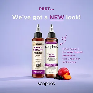 Средство Soapbox Oh My Growth Extension Vitamin Booster для всех типов волос с биотином, веганским коллагеном и витаминами A & C для густых и объемных волос для мужчин synthetic.ua - Фото 1