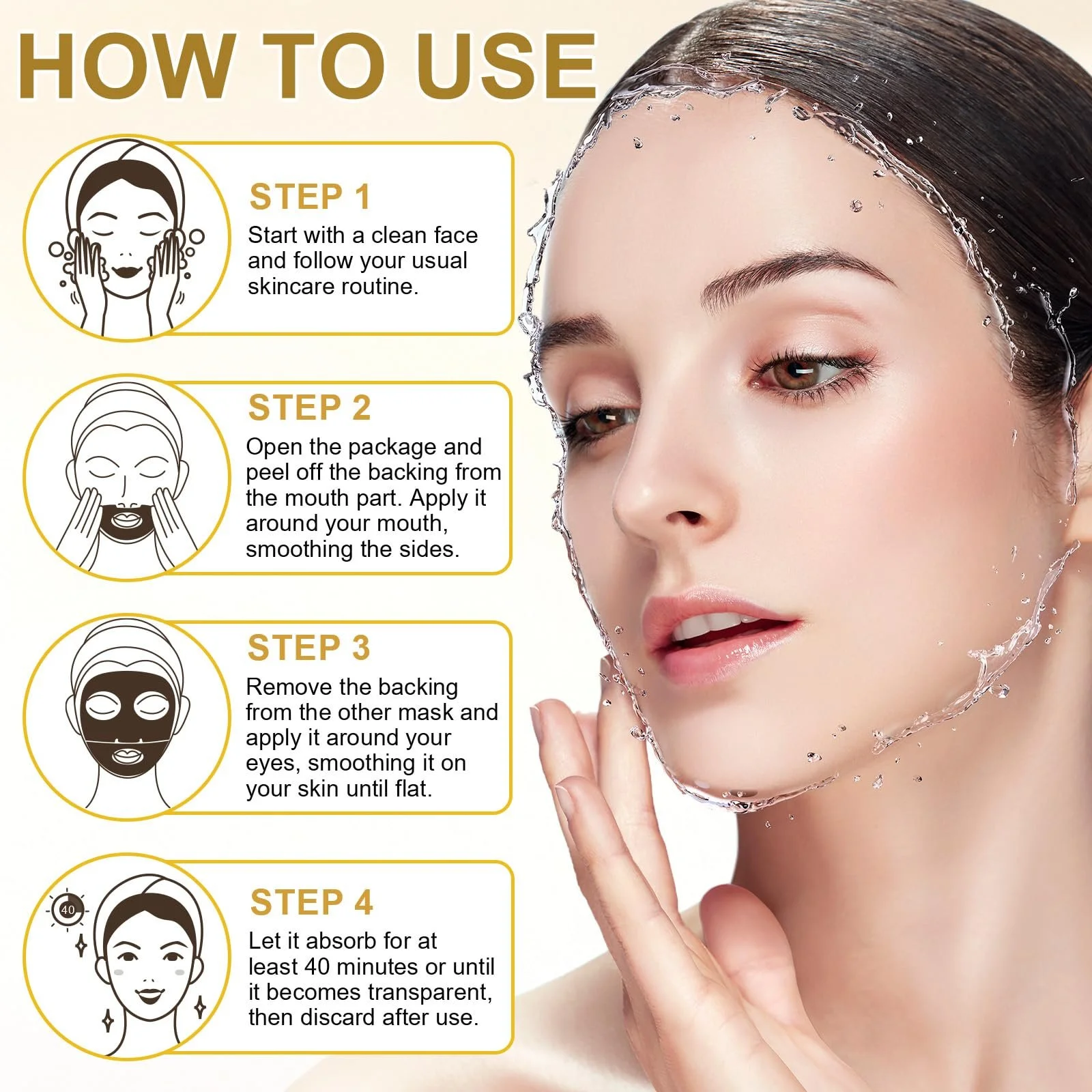 Гідрогелева маска для обличчя з муцином равлика (4 шт), фото №7