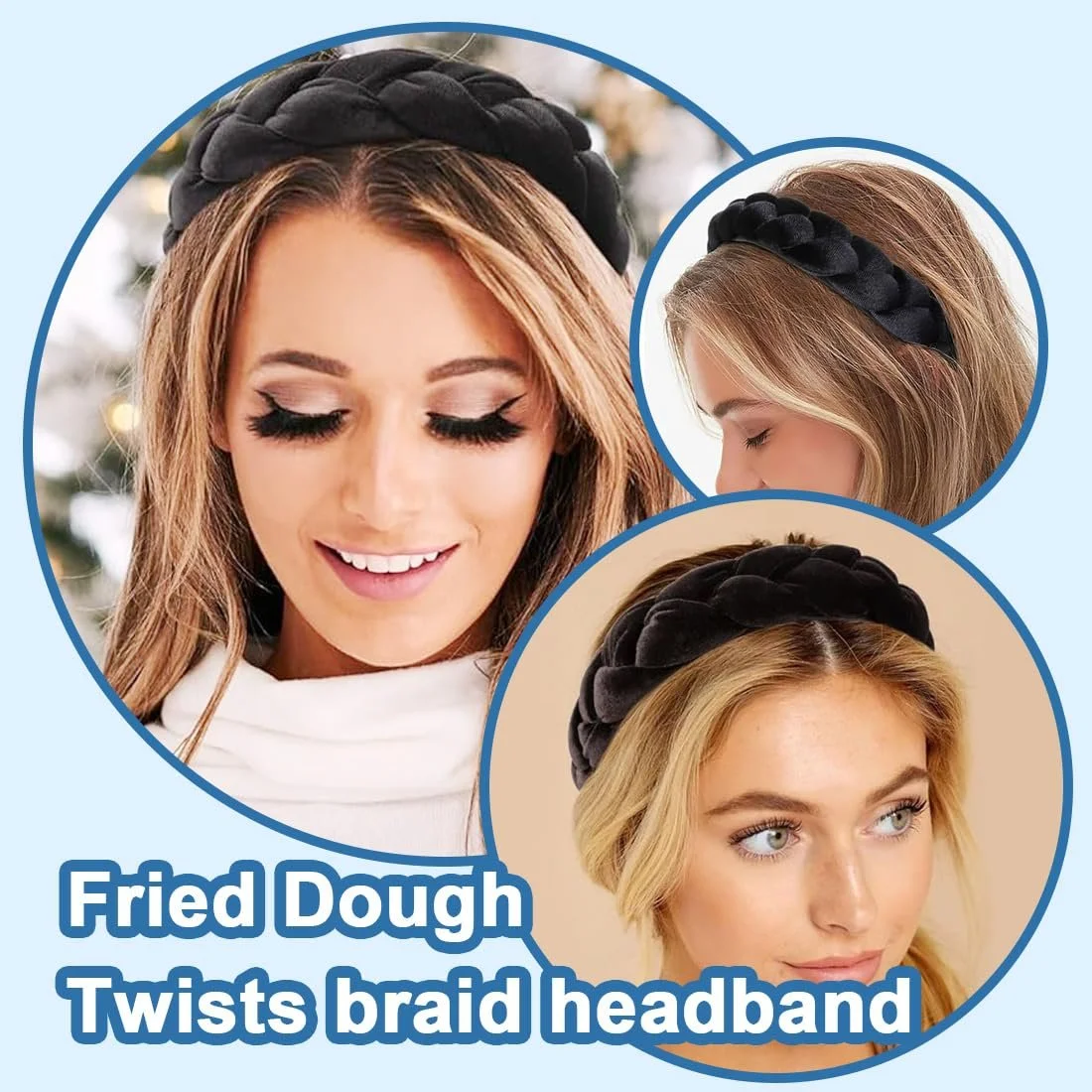 Обруч для волос бархатный, золотой бархат, фото №4