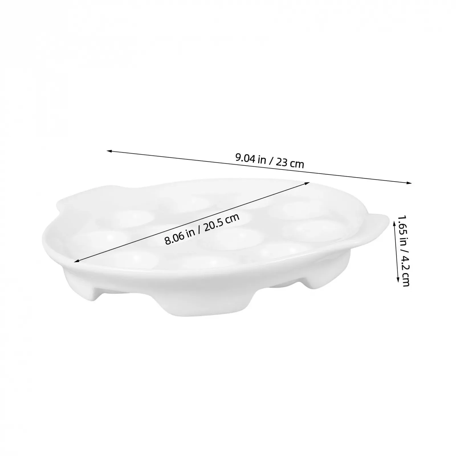 Форма для запекания улиток Keramik 12-отверстий с ручками Белая, фото №8