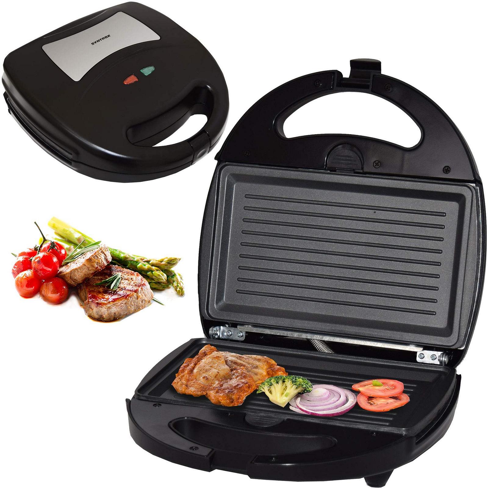 Мультимейкер Syntrox Germany 3 в 1 SM-1300W, вафельница, сэндвичница, контактный гриль, 3 сменные пластины, нержавеющая сталь, фото №4