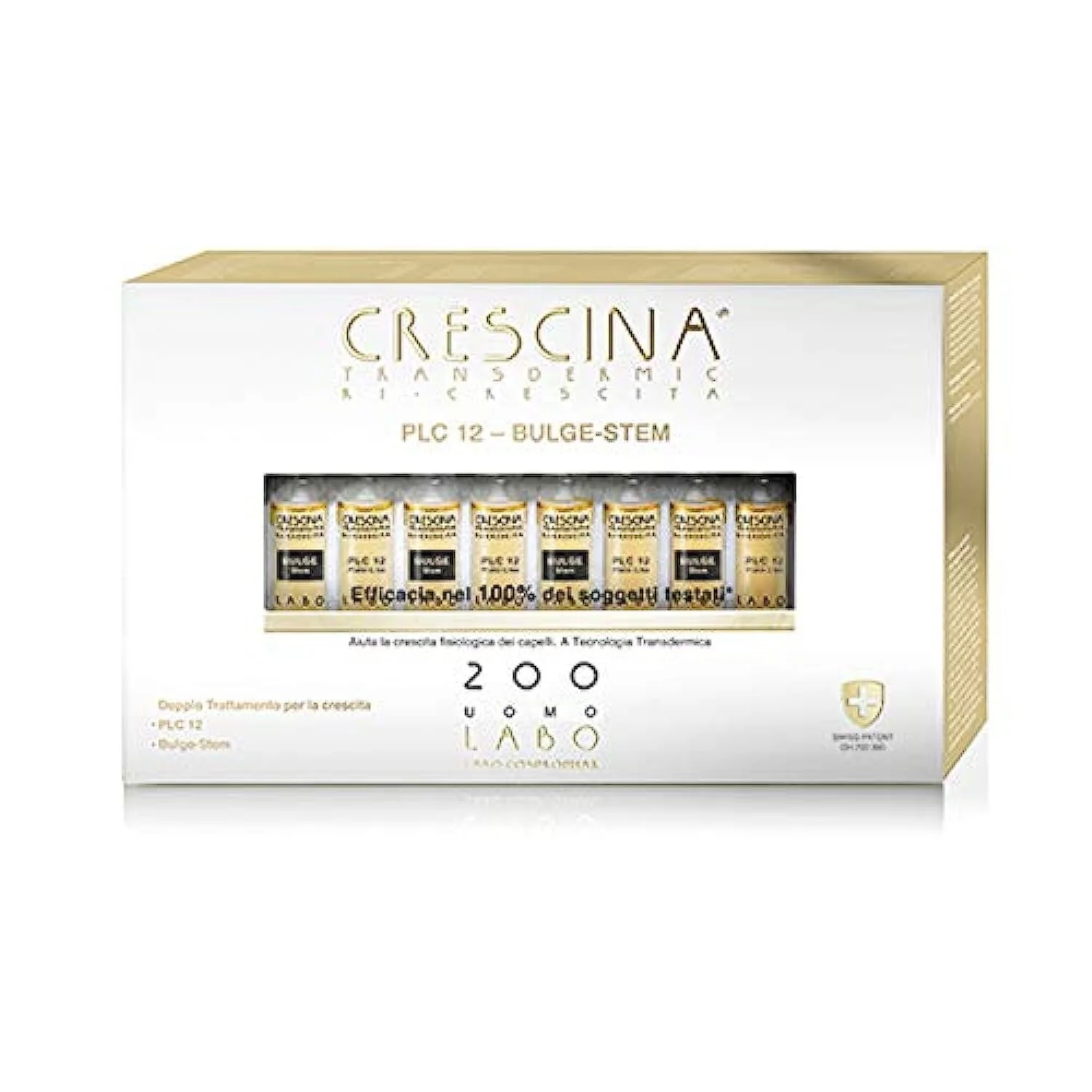 Засіб для росту волосся CRESCINA Plate Like Complex PLC12 BULGE STEM 200 для чоловіків, 20 ампул, фото №1