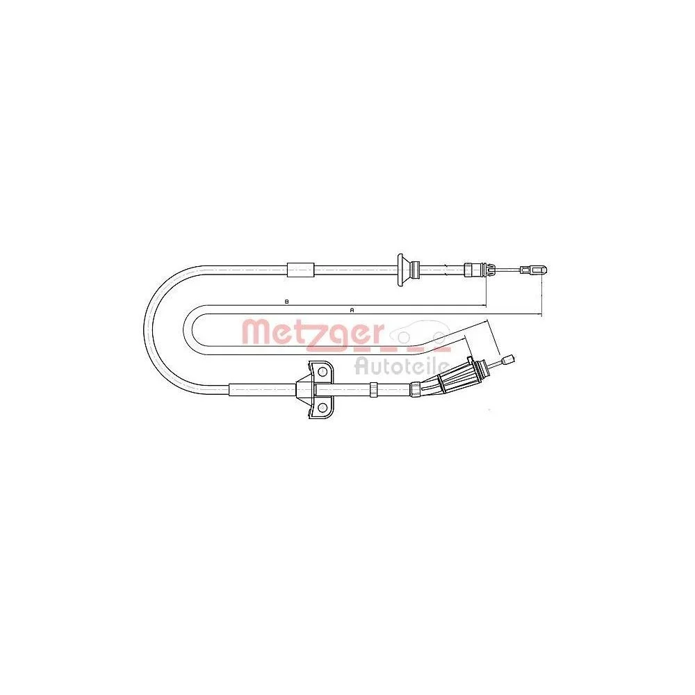 Трос стоянкового гальма METZGER 10.8189 для VOLVO задній лівий, фото №1