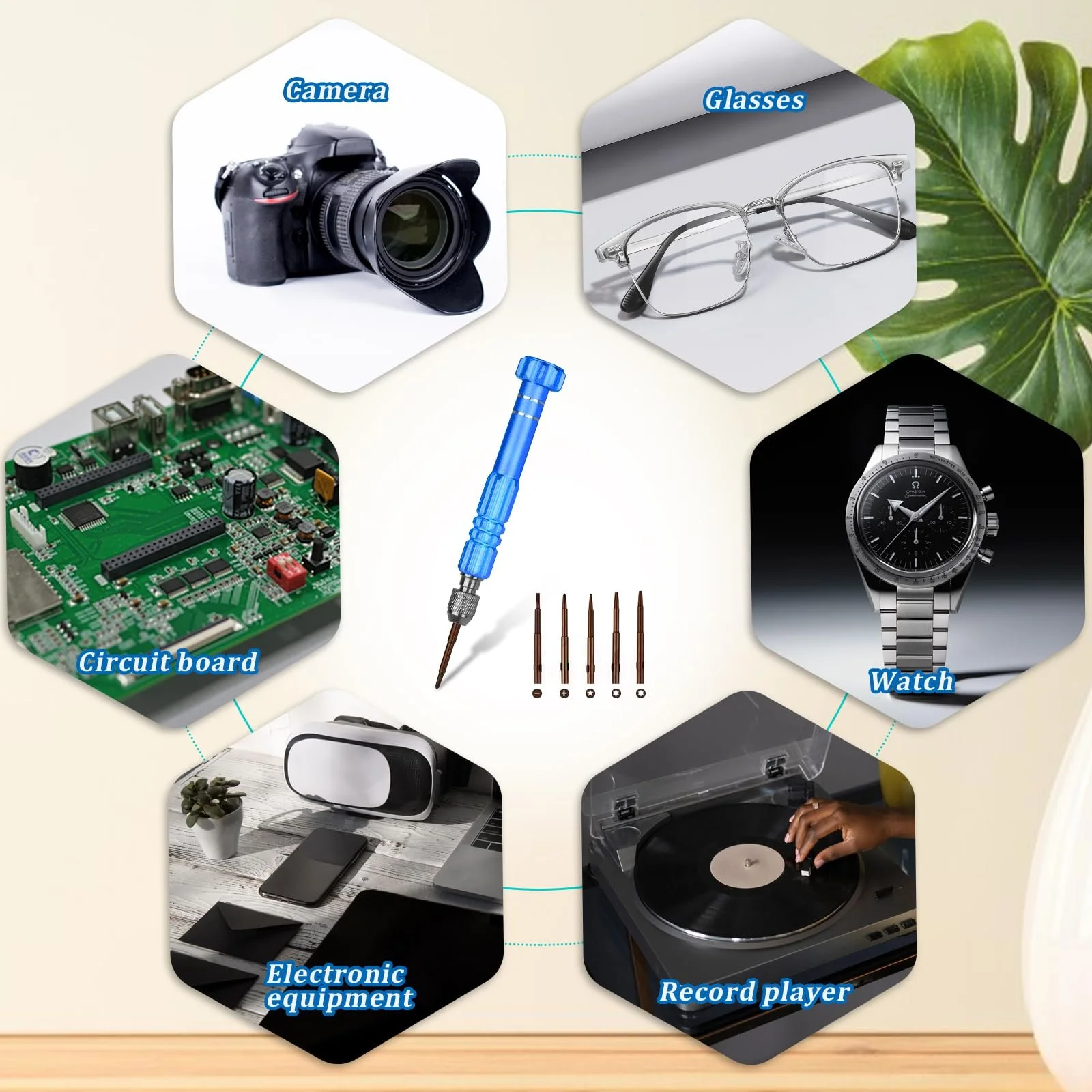 Викрутка Glasses 6 в 1 Mini Blue, фото №7