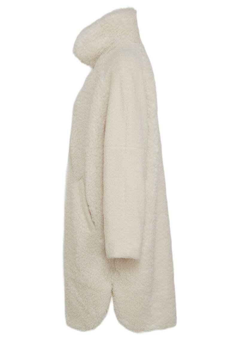 Пальто ONLY LONG TEDDY COAT OTW 15234980-Moonbeam Бежевый M, фото №2