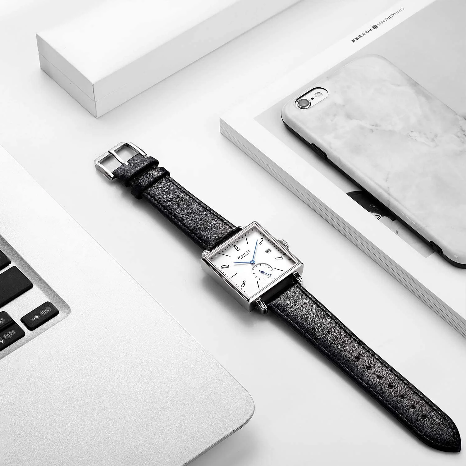 Механічний годинник унісекс квадратний Feice FM301 з автоматичним механізмом, фото №3 Механічний годинник унісекс квадратний Feice FM301 з автоматичним механізмом, фото №3