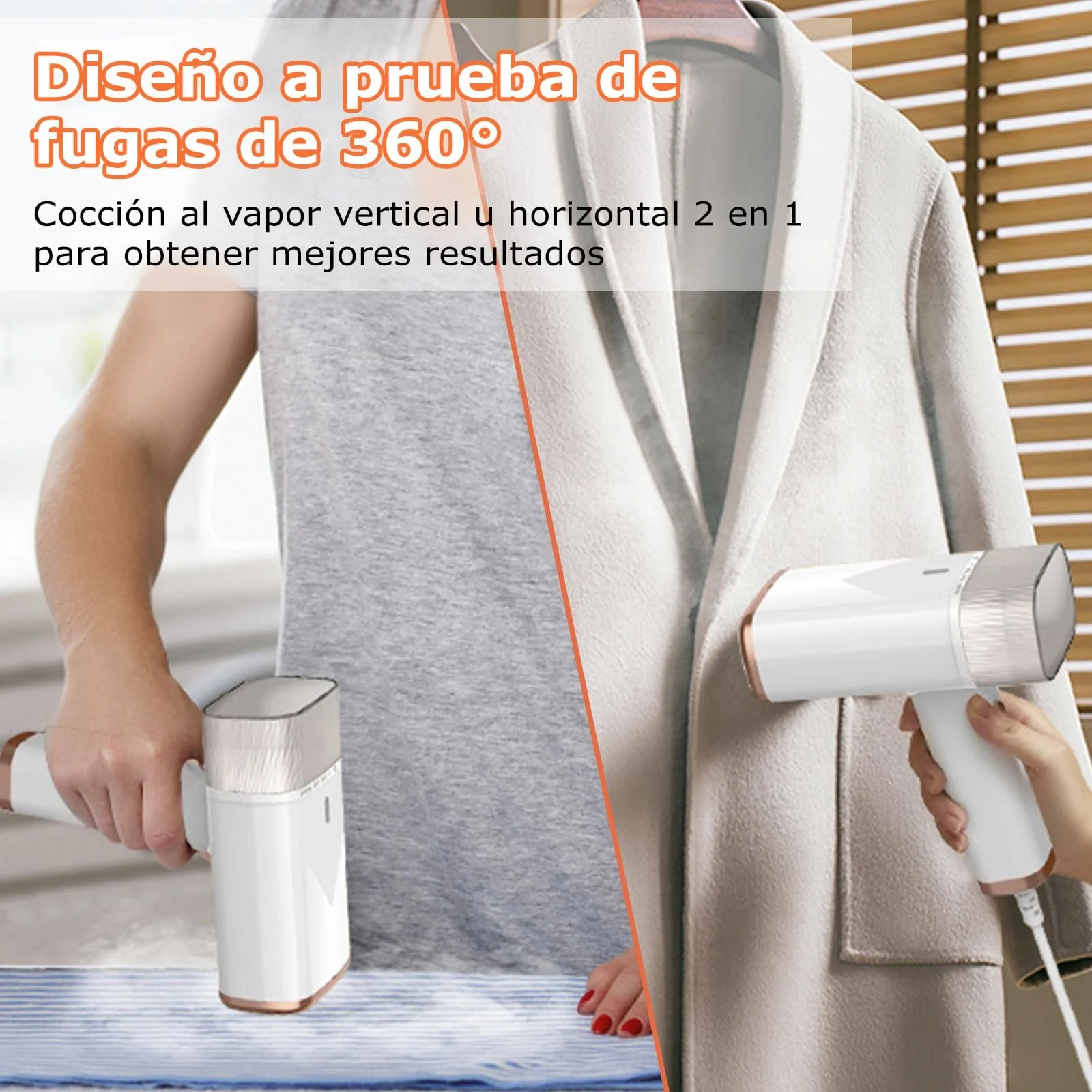 Ручной отпариватель 1000 W 150 ml Портативный Складной Белый, фото №4