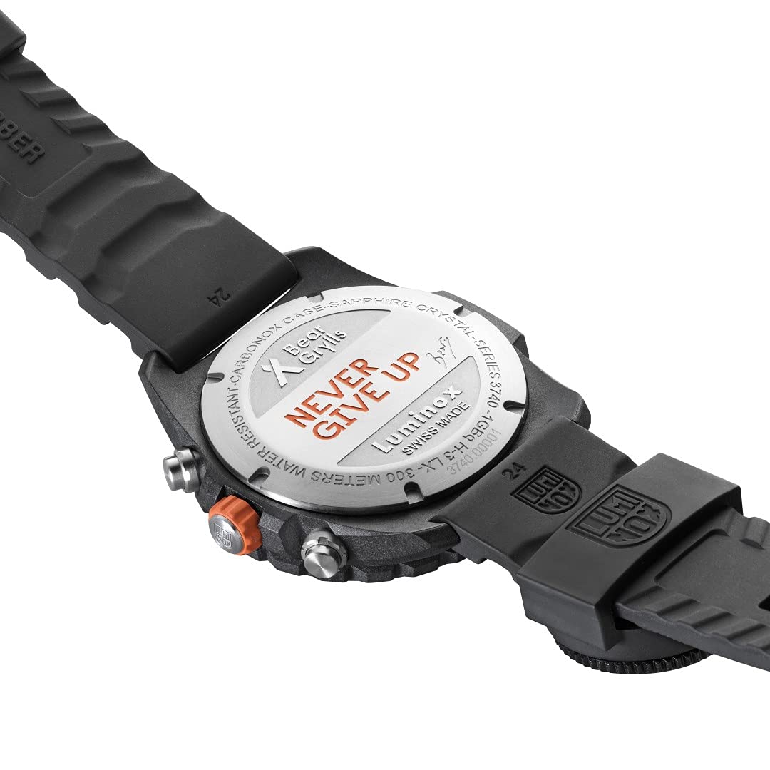 Чоловічий годинник Luminox XB.3745 з аналоговим швейцарським кварцовим механізмом з гумовим ремінцем чорного кольору, фото №6