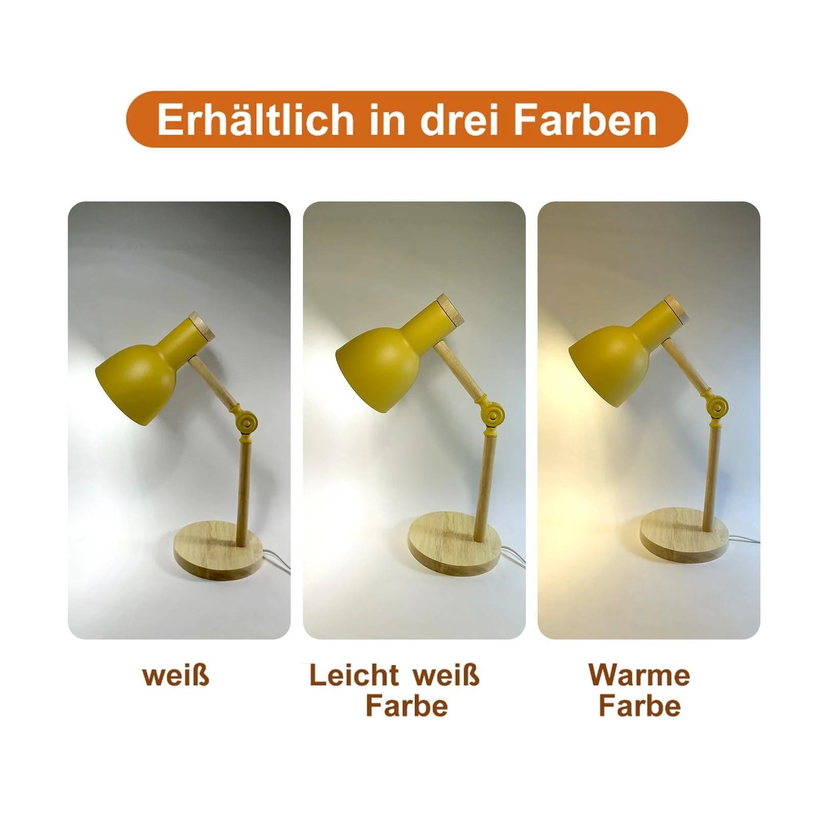 Настільна лампа himmel Adjustable Wooden E27 (Green), фото №7