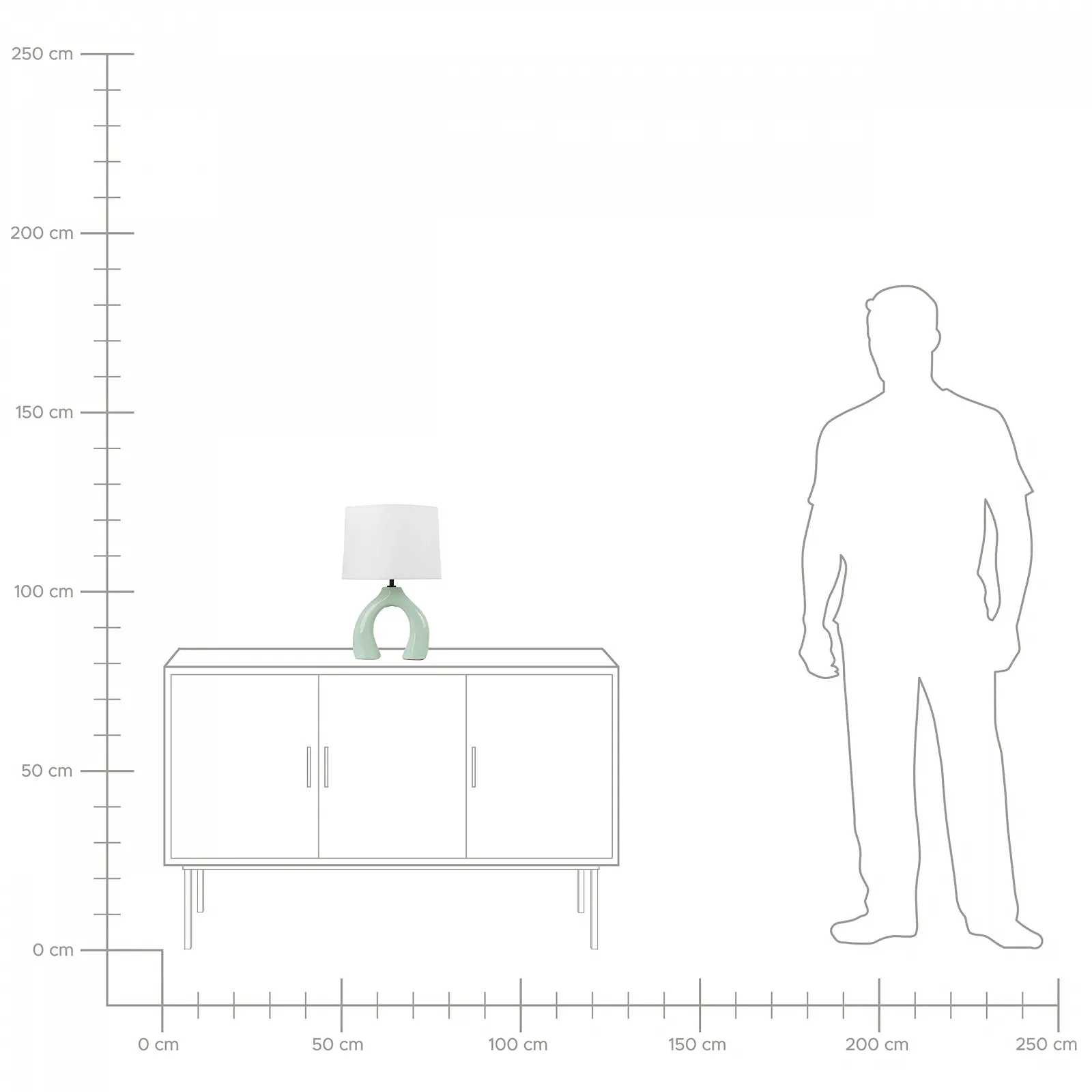 Настільна лампа Abbie керамічна основа тканинний абажур з вимикачем Зелена, фото №8