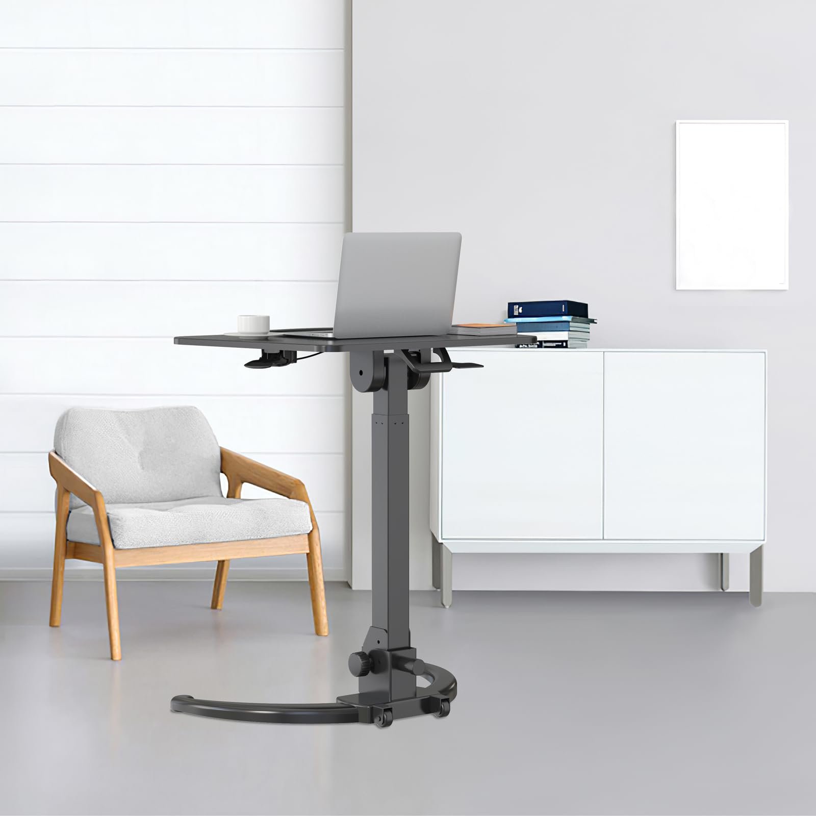 Мобильный столик для ноутбука SVITA WONJU, регулируемый по высоте, черный, фото №2 Мобильный столик для ноутбука SVITA WONJU, регулируемый по высоте, черный, фото №2