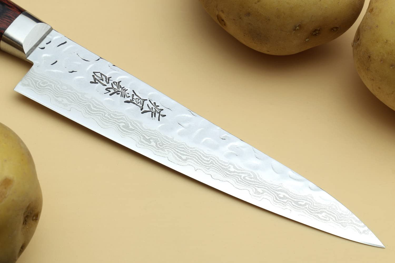 Набір ножів: Шеф-ніж Gyuto Yoshihiro VG-10 Damascus та ніж для очищення овочів, 210 мм та 135 мм, фото №8