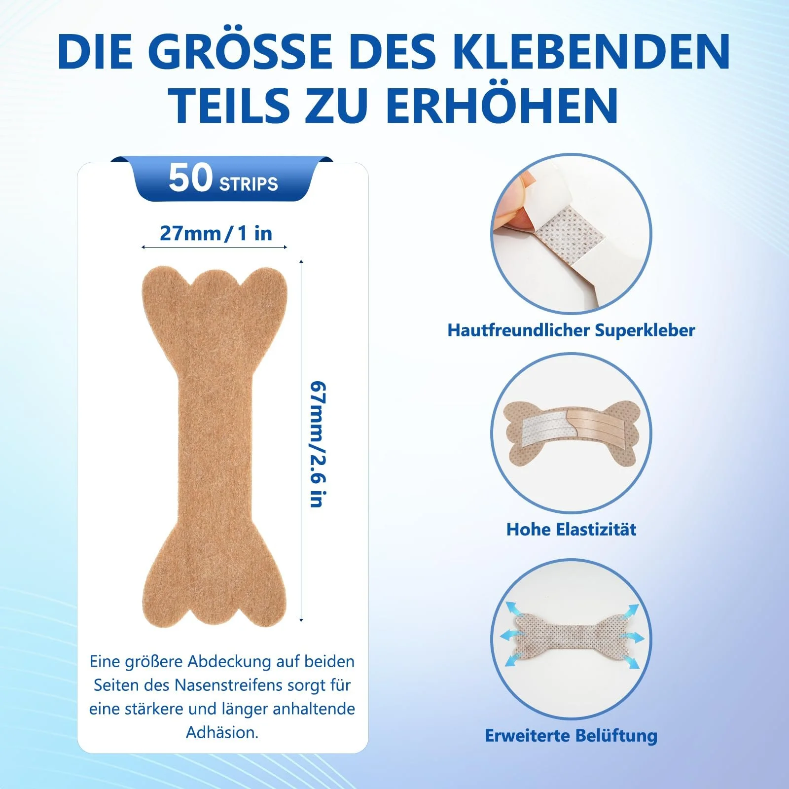 Назальні смужки NoName Проти Хропіння 50 шт, фото №3