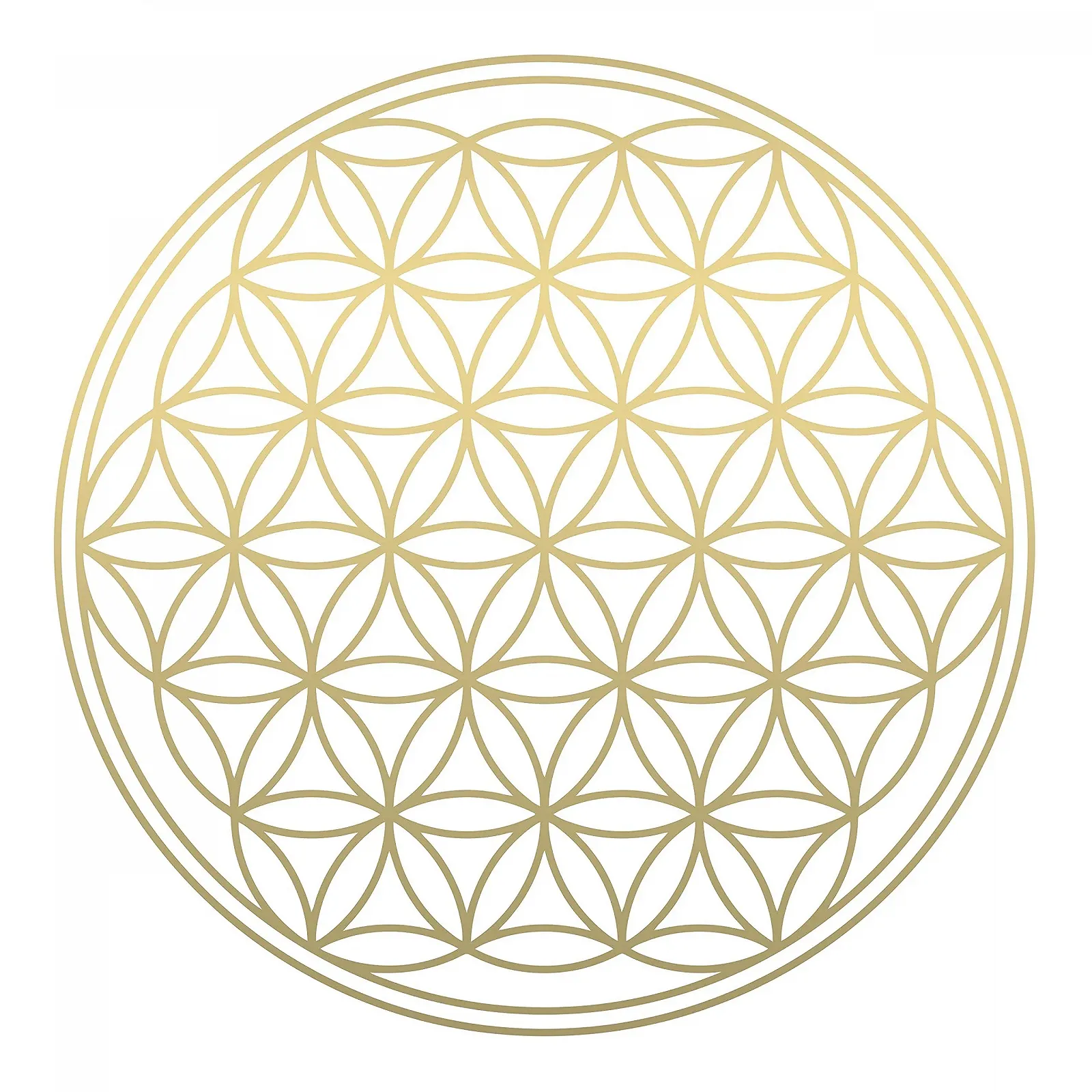 Наклейка на стену Flower of Life Geometry 60 x 60 см Gold, фото №1